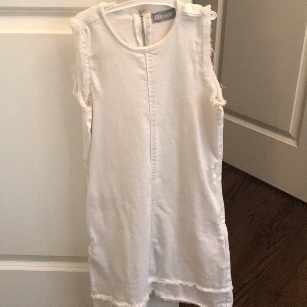 White jean dress for juniors.